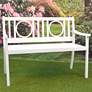 Genevieve 45" Wide White Metal Outdoor Garden Bench