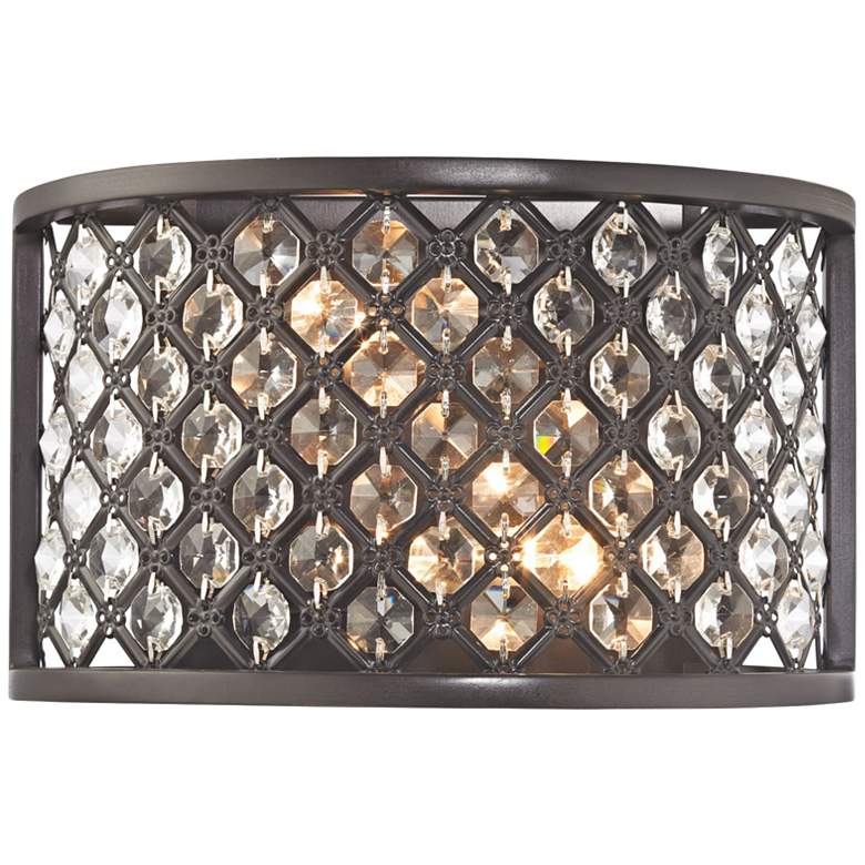 Image 1 Genevieve 6" High Oil Rubbed Bronze 2-Light Wall Sconce