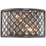 Genevieve 6" High Oil Rubbed Bronze 2-Light Wall Sconce
