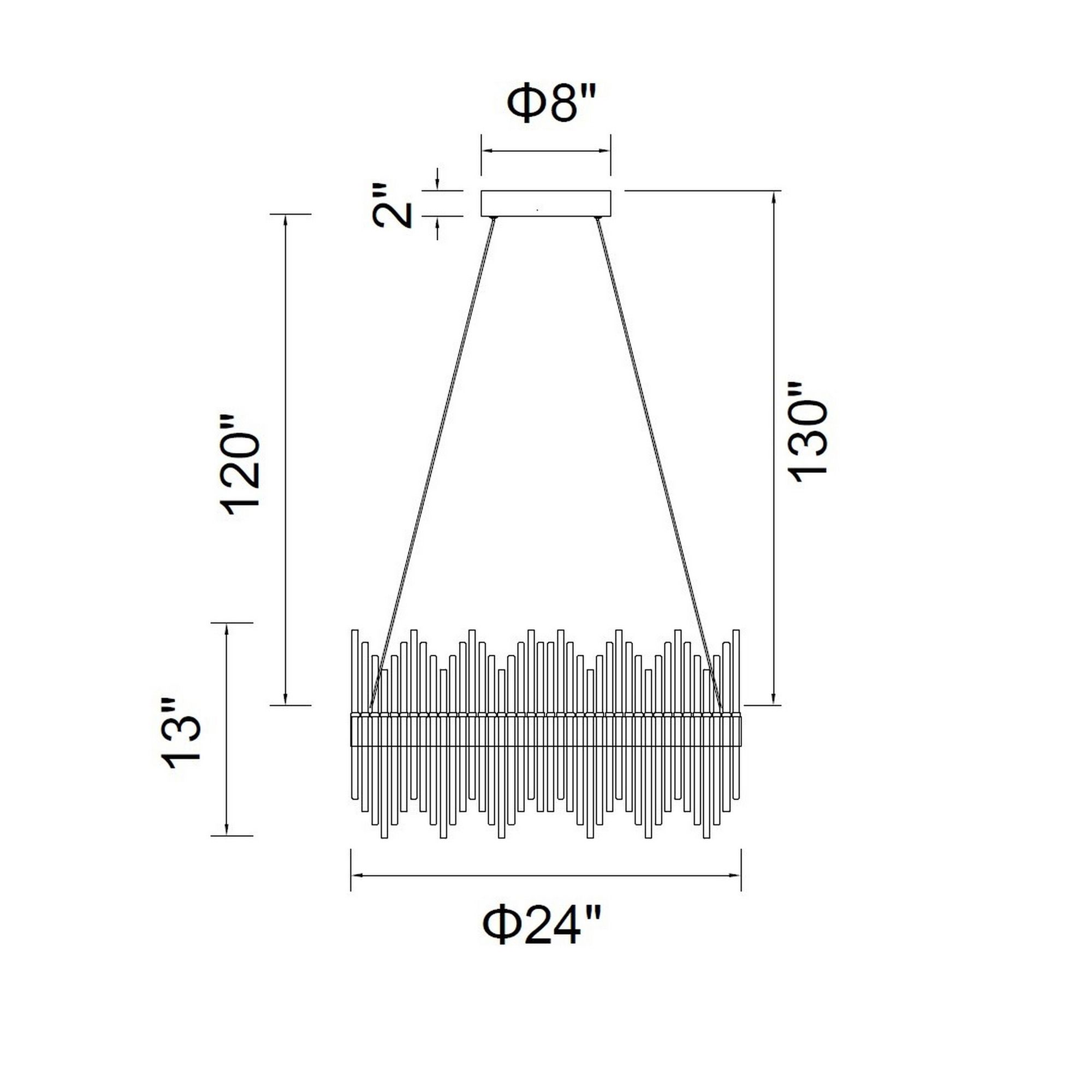 Image 6 Genevieve Integrated LED 24in Medallion Gold Chandelier more views