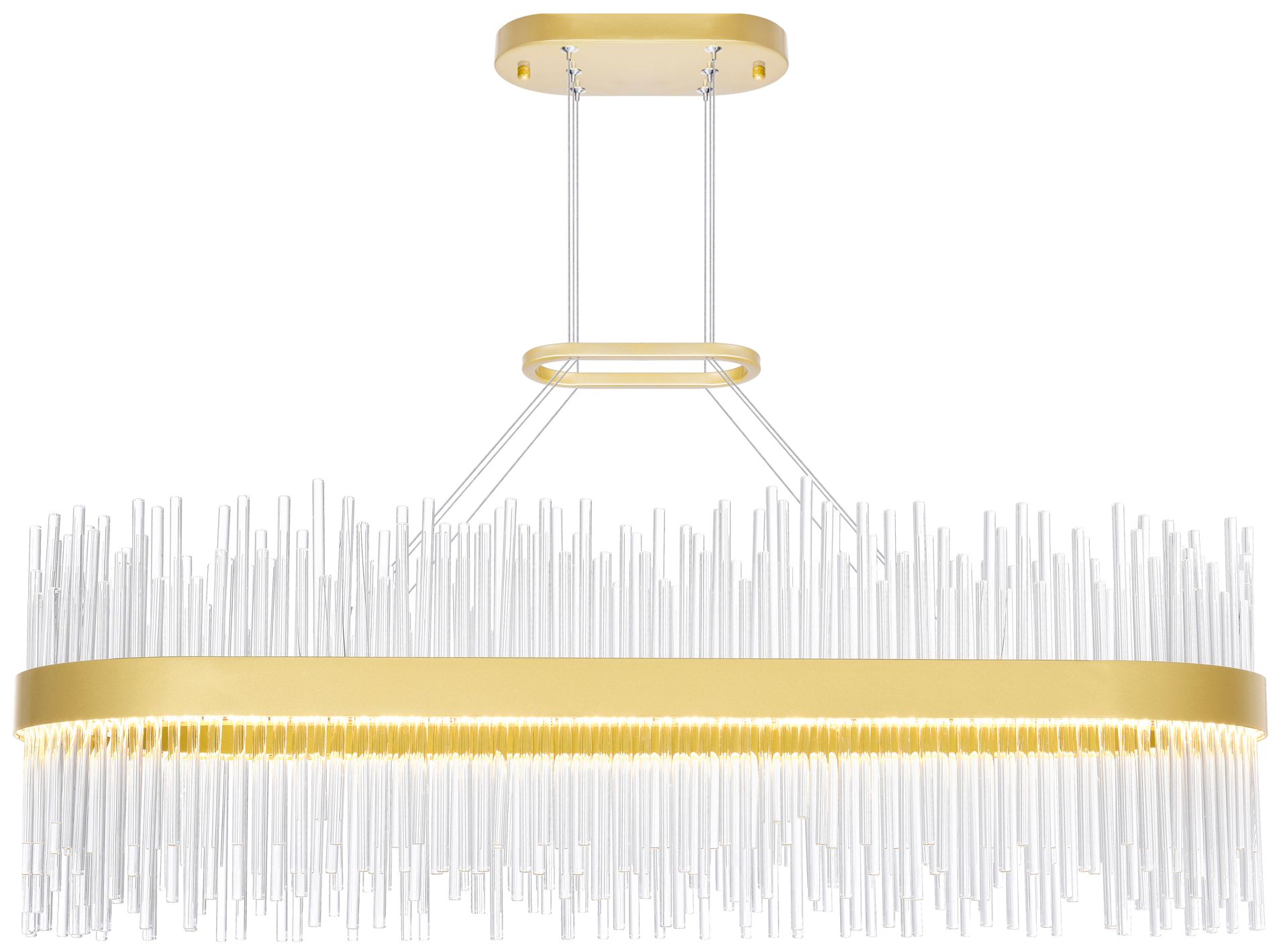 Genevieve Integrated LED 39in Medallion Gold Chandelier