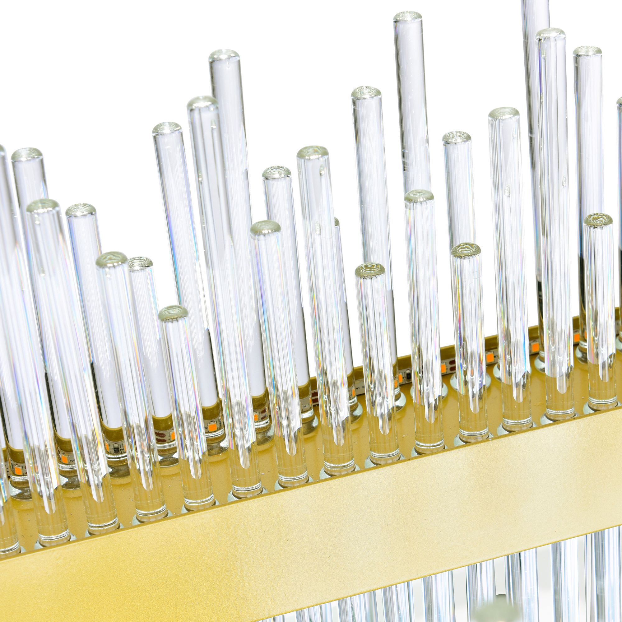 Image 5 Genevieve Integrated LED 39in Medallion Gold Chandelier more views