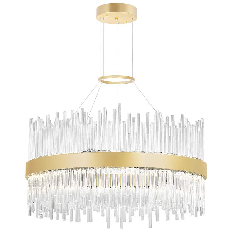 Image 1 Genevieve LED Chandelier With Medallion Gold Finish