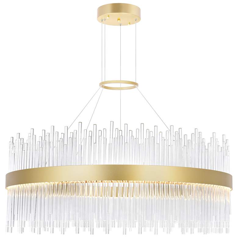 Image 1 Genevieve LED Chandelier With Medallion Gold Finish