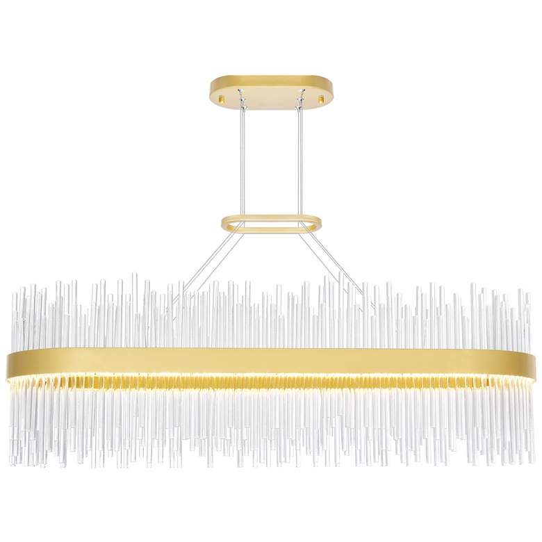 Image 1 Genevieve LED Chandelier With Medallion Gold Finish
