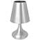 Genie 10" High Brushed Silver Finish Touch On-Off Desk Lamp