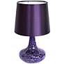 1_Genie 14 1/4" High Purple Mosaic Pattern Ceramic Accent Table Lamp