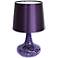 Genie 14 1/4" High Purple Mosaic Pattern Ceramic Accent Table Lamp