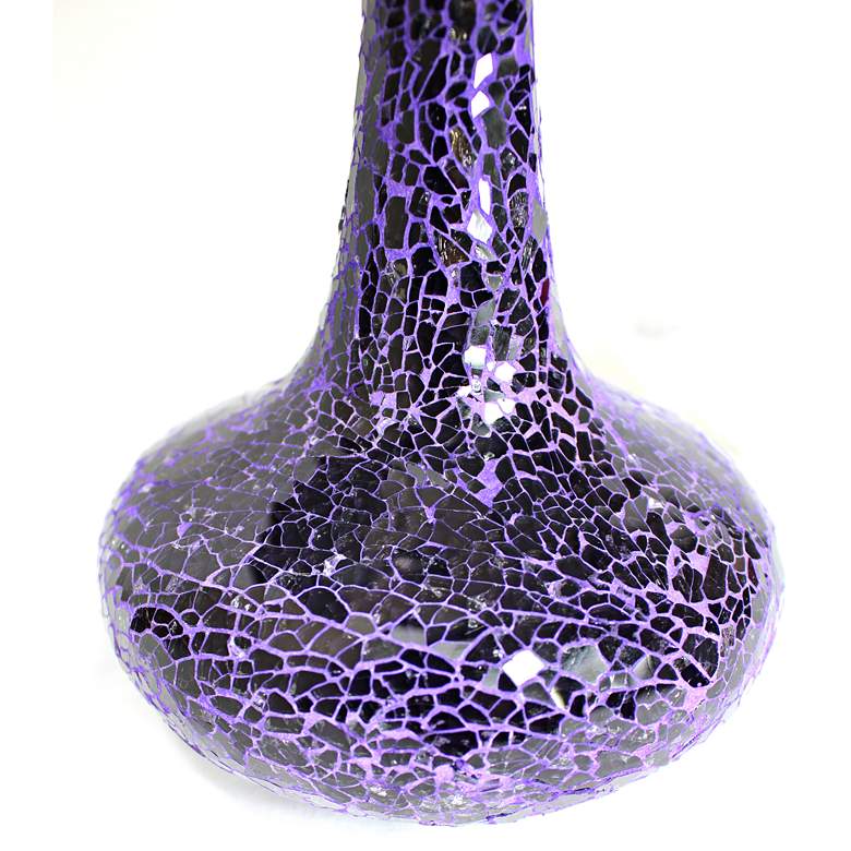 Image 2 Genie 14 1/4" High Purple Mosaic Pattern Ceramic Accent Table Lamp more views
