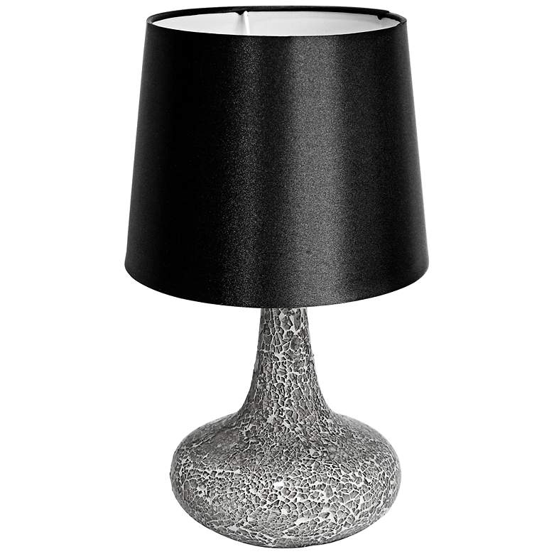 Image 1 Genie Black Mosaic Tiled Glass 14 1/4 inchH Accent Table Lamp