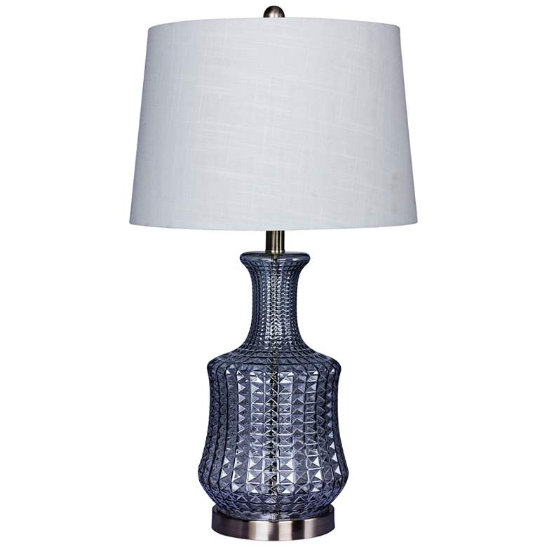 Image 1 Genie Bottle 27 1/2" Modern Light Blue Glass Table Lamp