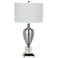 Genie Etched Silver and Crystal Table Lamp