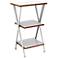Genius 3-Tier White Wood and Metal Shelving Unit Table