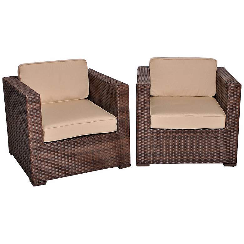 Image 1 Genoa 2-Piece Antique Beige Outdoor Armchair