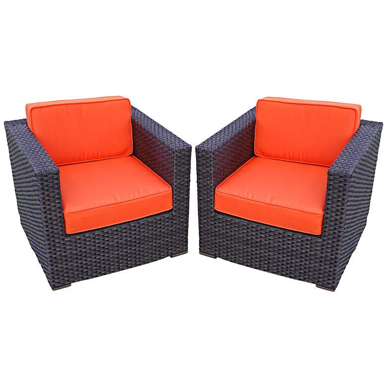 Image 1 Genoa 2-Piece Orange Outdoor Armchair