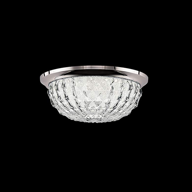 Image 3 Genoa 3.88"H x 9"W 1-Lt Crystal Flush Mt in Polished Chrome more views