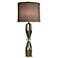 Genoa Brushed Steel Table Lamp with Crystal Ball and Base