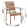 3_Genoa Nature Tan Weave Outdoor Dining Armchair more views