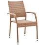 4_Genoa Nature Tan Weave Outdoor Dining Armchair more views