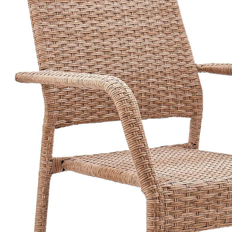 Image 5 Genoa Nature Tan Weave Outdoor Dining Armchair more views