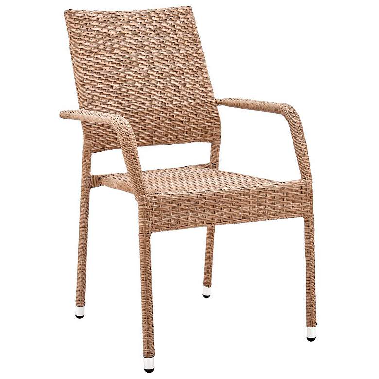 Image 4 Genoa Patio Dining Armchair in Nature Tan Weave more views