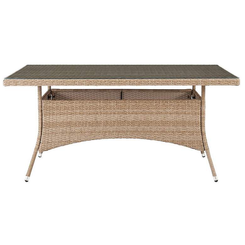 Image 1 Genoa Patio Dining Table in Nature Tan Weave