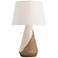 Genoa Stained Ivory Crackle and Natural Porcelain Table Lamp