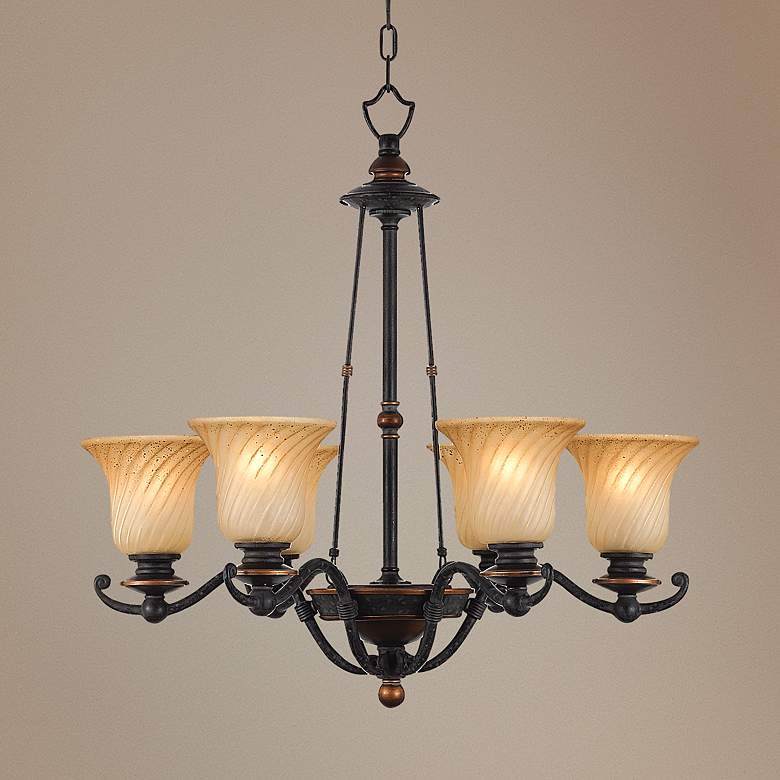 Image 1 Genova Collection 26 inch Wide Six Light Chandelier