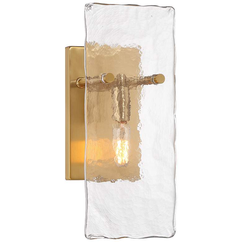Image 1 Genry 1-Light Wall Sconce in Warm Brass