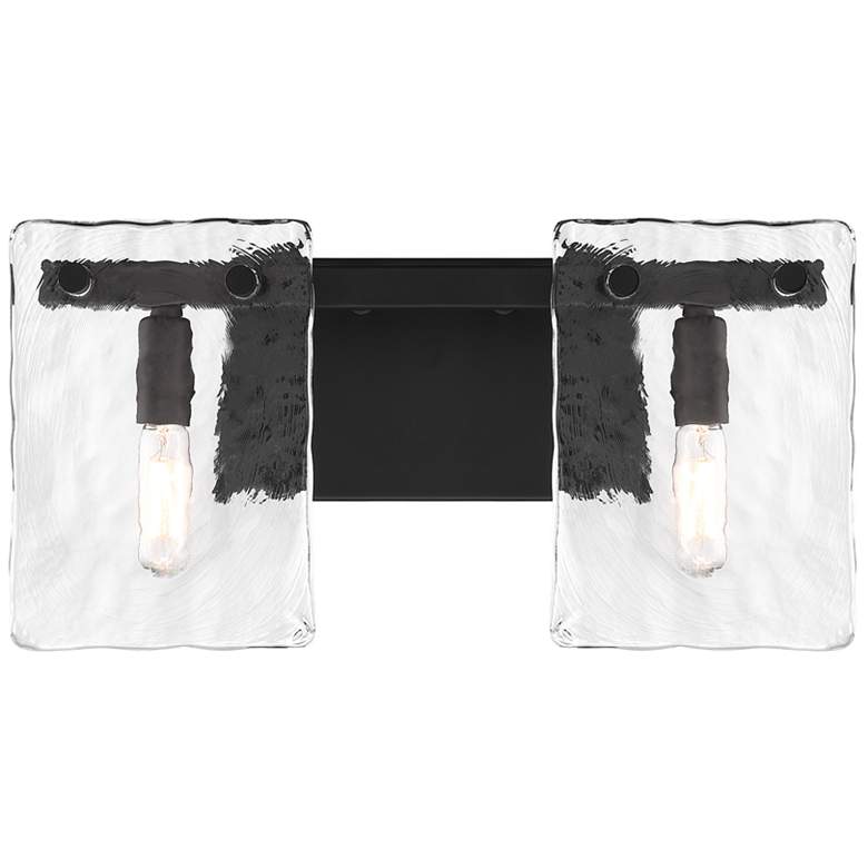 Image 1 Genry 2-Light Bathroom Vanity Light in Matte Black