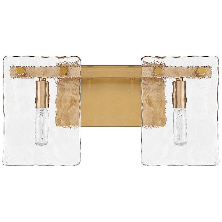 Image 2 Genry 2-Light Bathroom Vanity Light in Warm Brass more views