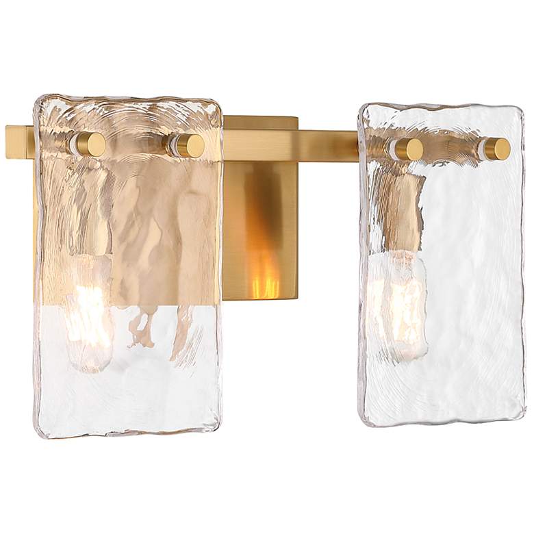 Image 4 Genry 2-Light Bathroom Vanity Light in Warm Brass more views