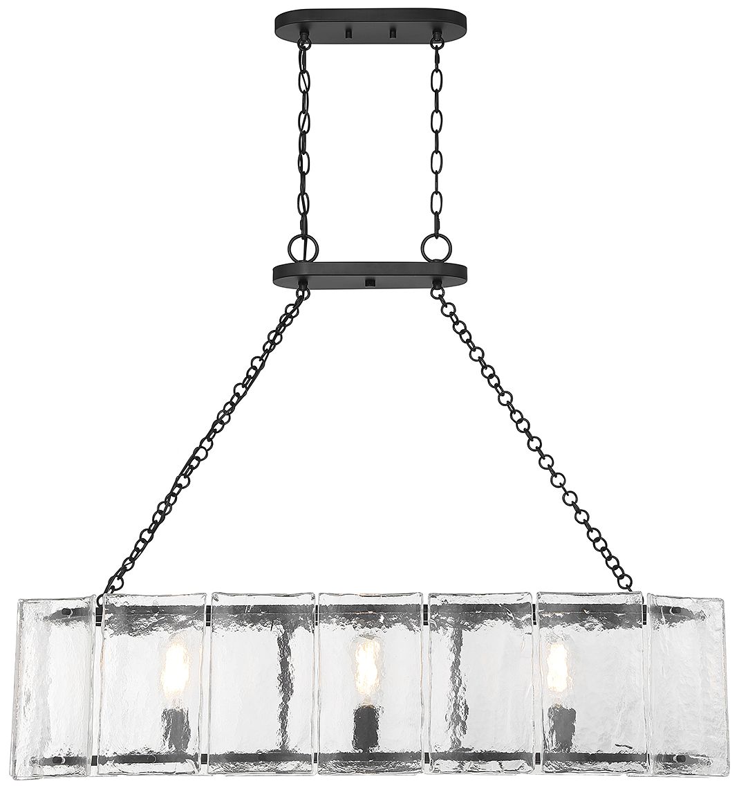 Image 3 Genry 3-Light Linear Chandelier in Matte Black more views