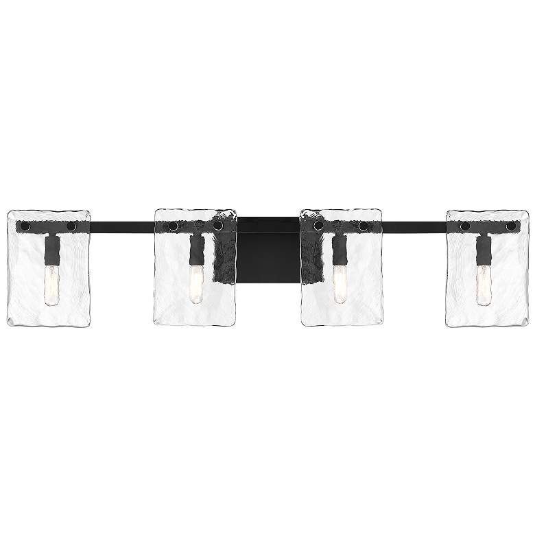 Image 1 Genry 4-Light Bathroom Vanity Light in Matte Black