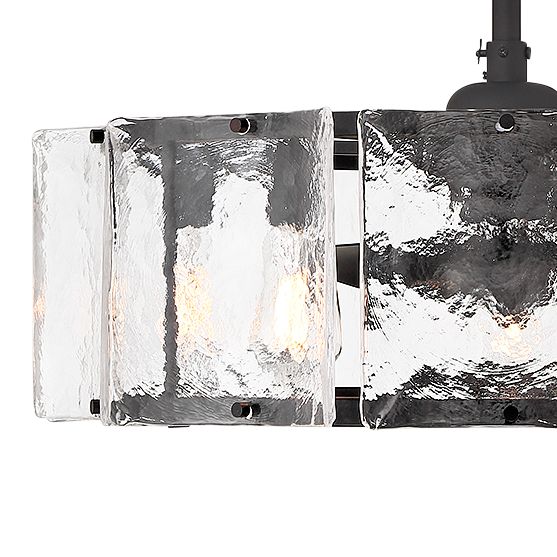 Image 2 Genry 5-Light LED Fan D'Lier in Matte Black (Fandelier) more views