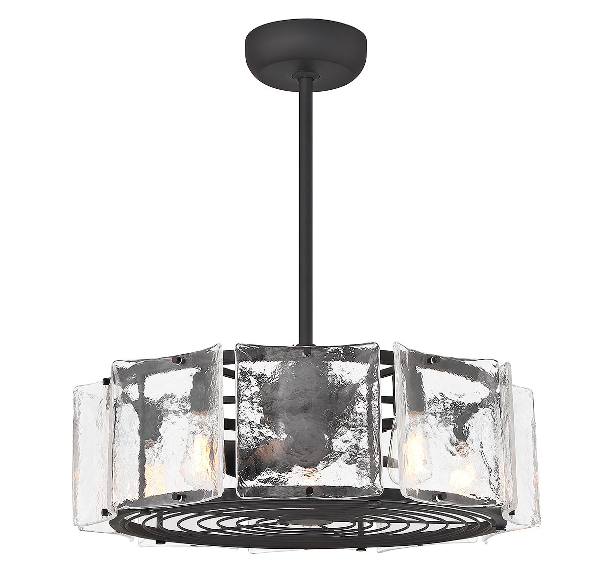 Image 4 Genry 5-Light LED Fan D'Lier in Matte Black (Fandelier) more views