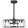 Genry 5-Light LED Fan D'Lier in Matte Black