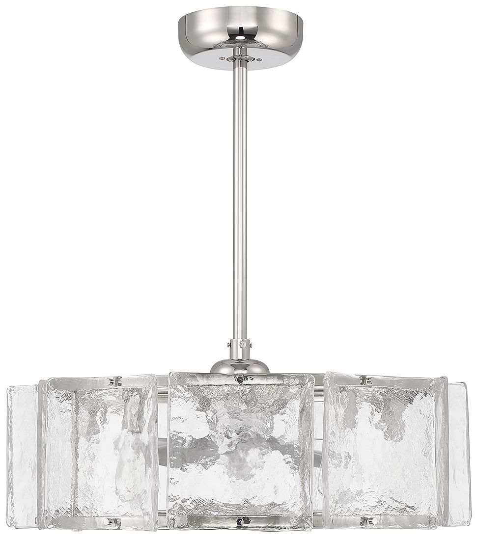Image 2 Genry 5-Light LED Fan D'Lier in Polished Nickel (Fandelier) more views