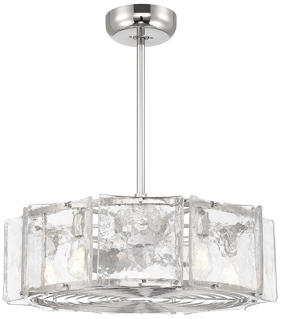 Image 3 Genry 5-Light LED Fan D'Lier in Polished Nickel (Fandelier) more views