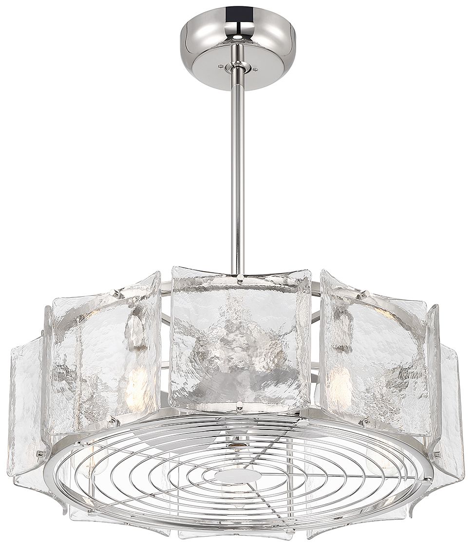 Image 4 Genry 5-Light LED Fan D'Lier in Polished Nickel (Fandelier) more views