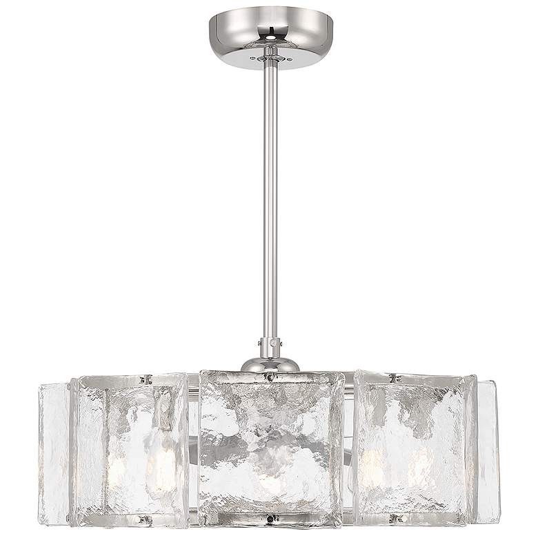 Image 1 Genry 5-Light LED Fan D'Lier in Polished Nickel