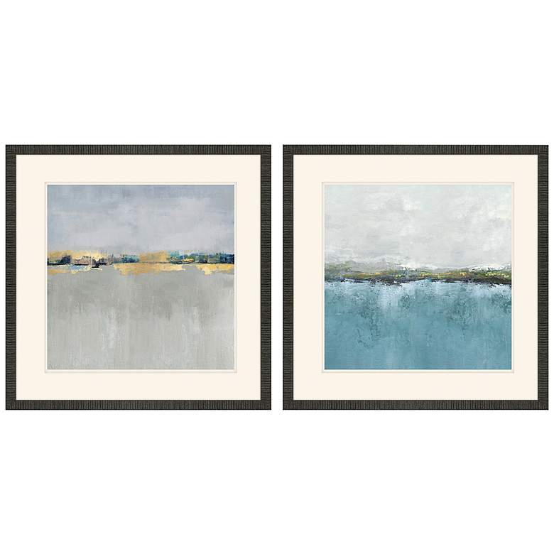 Image 2 Gentle Horizon I 26 inch Square 2-Piece Framed Wall Art Set