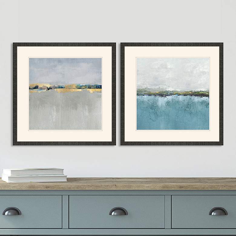 Image 1 Gentle Horizon I 26" Square 2-Piece Framed Wall Art Set