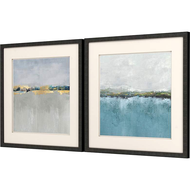 Image 4 Gentle Horizon I 26" Square 2-Piece Framed Wall Art Set more views