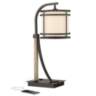 Gentry Bronze Mission Power Outlet and USB Desk Lamp