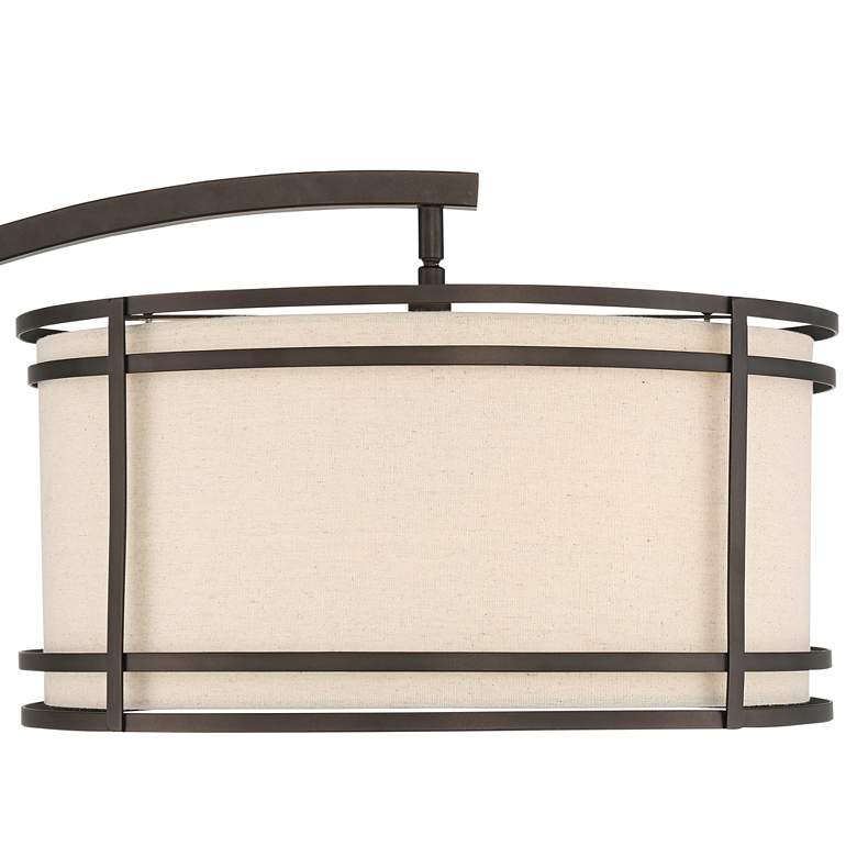 Image 3 Gentry Oil-Rubbed Bronze 2-Light Downbridge Arc Floor Lamp with USB Dimmer more views