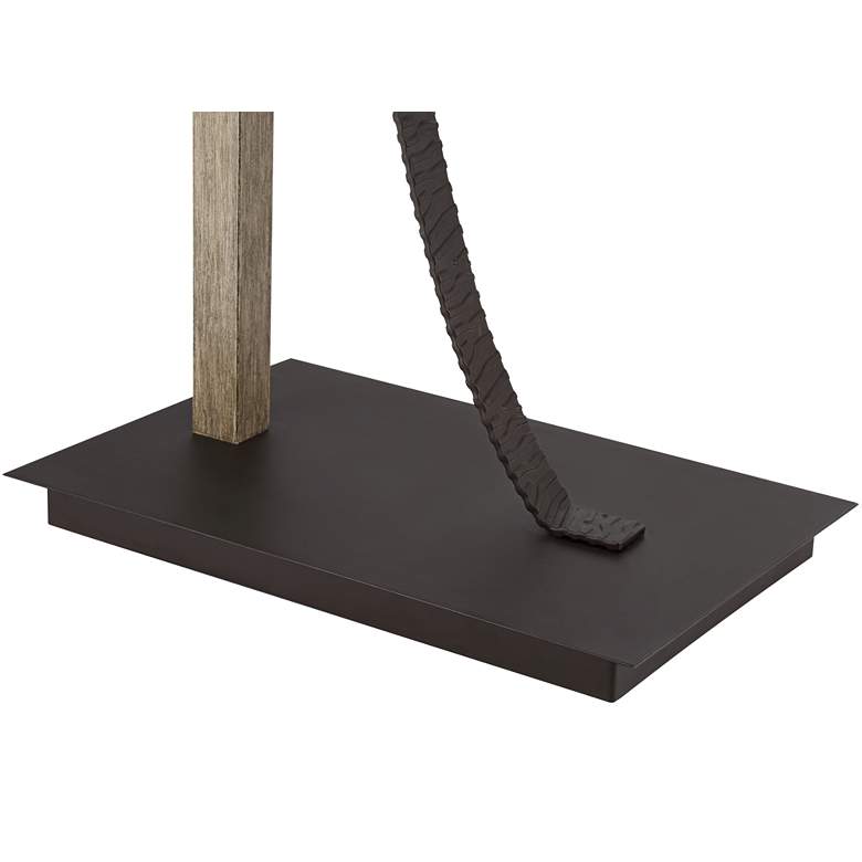 Image 5 Gentry Oil-Rubbed Bronze 2-Light Downbridge Arc Floor Lamp with USB Dimmer more views