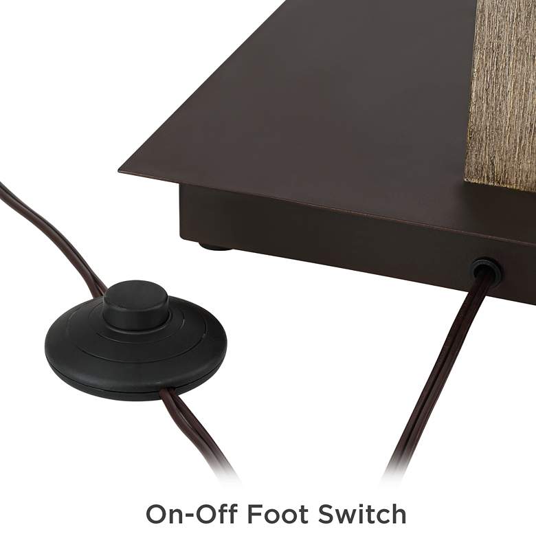 Image 6 Gentry Oil-Rubbed Bronze 2-Light Downbridge Arc Floor Lamp with USB Dimmer more views