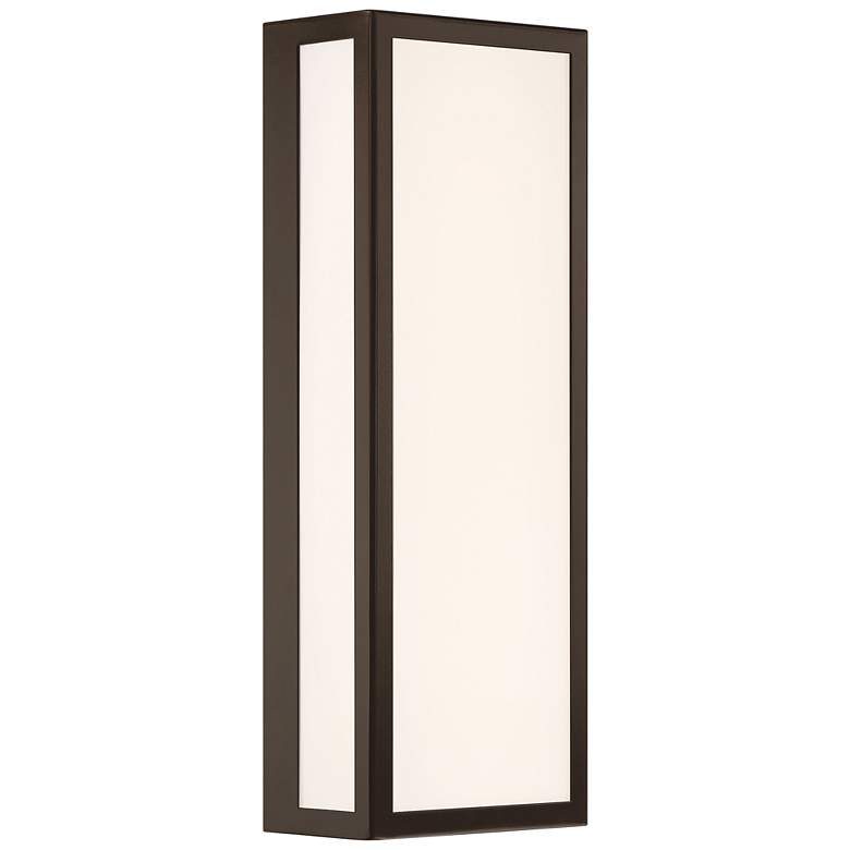 Image 1 GEO 18" High Black Dual Voltage LED Outdoor Wall Mount with Acrylic Le