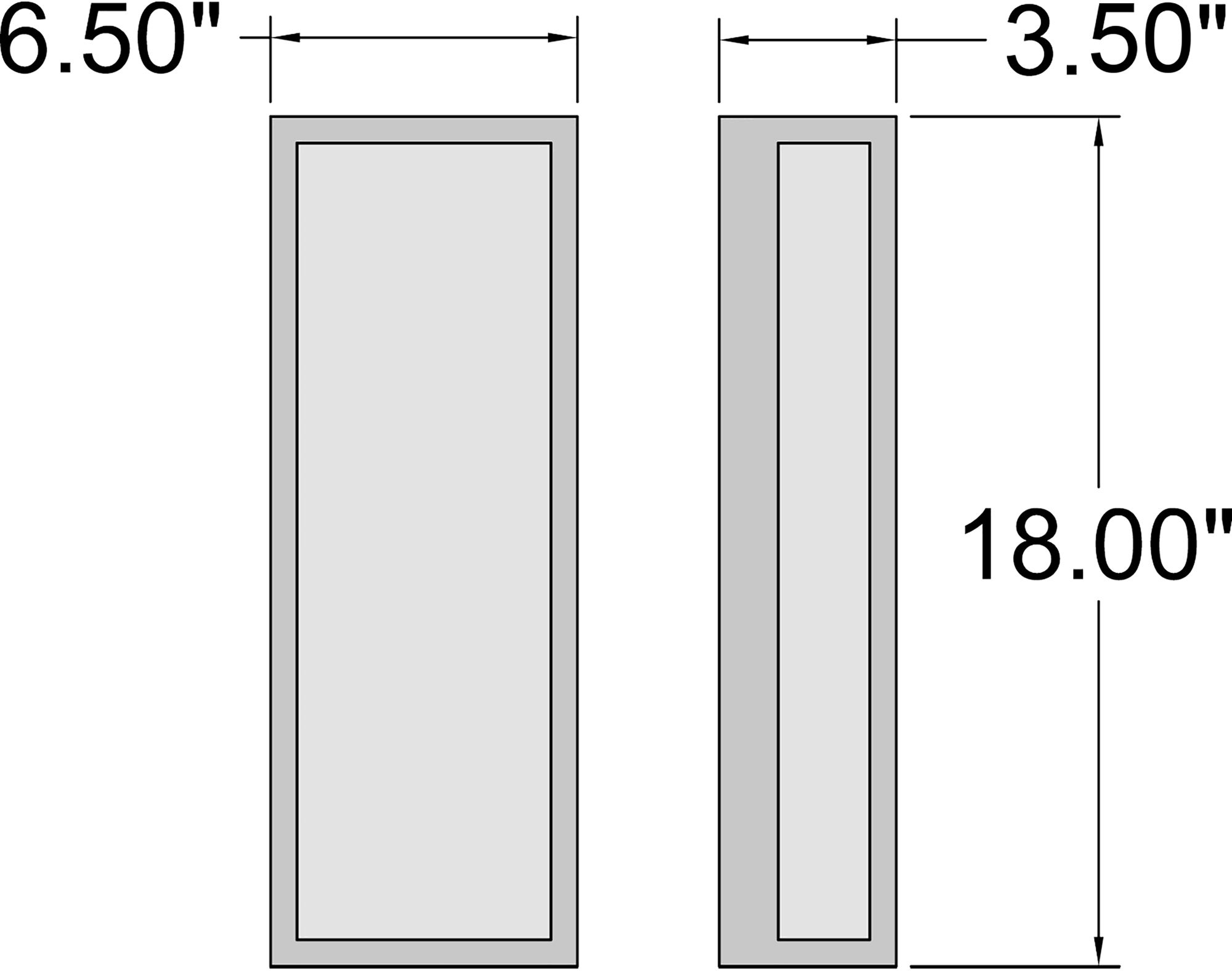GEO 18" High Black Dual Voltage LED Outdoor Wall Mount with Acrylic Le